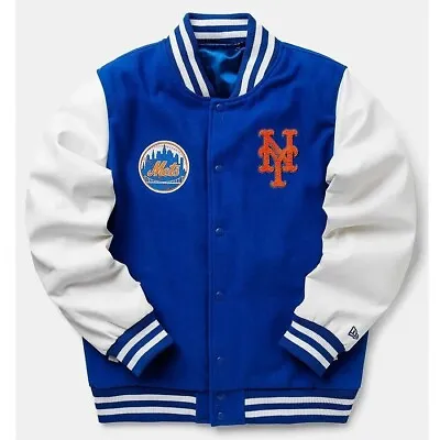 New Era MLB Wordmark Varsity Jacket NY Mets Jacket | FAST SHIP | USA RETURNS | • $28.99