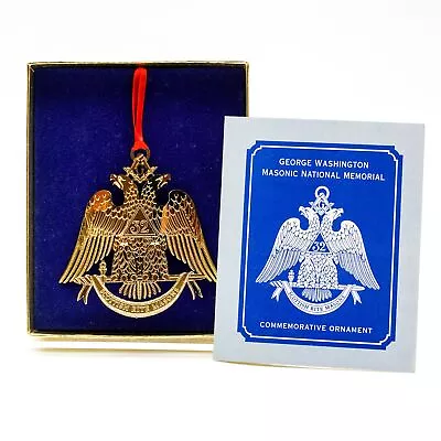 Vtg George Washington Masonic National Memorial Double Head Eagle Ornament 1995 • $19.99