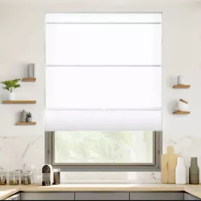 NEW Chicology Cordless Light Filtering Magnetic Roman Shade - Runaway White • $18.88