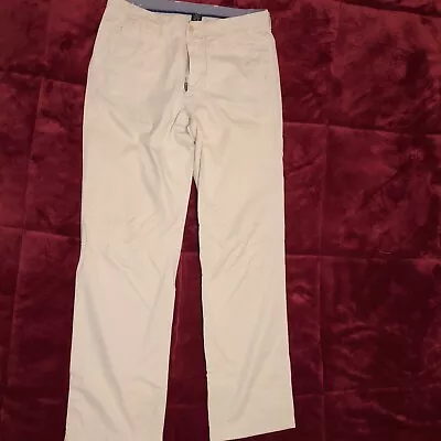 J. CREW Men’s Flat Front Khaki Dress Or Casual Pant 30 X 32 100% Cotton • $5.99