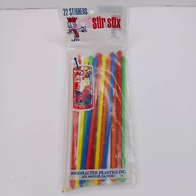 VINTAGE 1950s SOODHALTER 22 Stir Stix Cocktail Coffee Sticks Stirrers NIP Sealed • $14.25