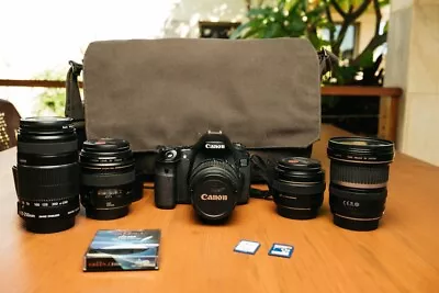 A ++ Canon EOS 60D 18.0 MP Digital SLR Camera - Complete Kit - 5 Lenses - Bag ++ • $1250