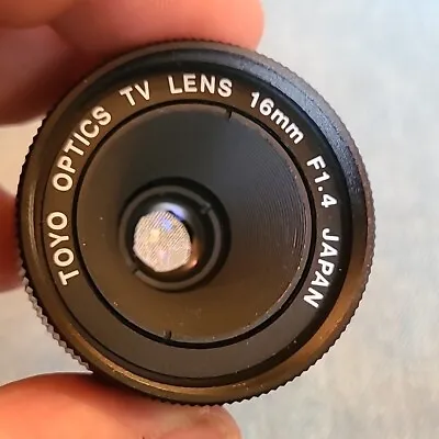 Toyo Optics TV Lens 16mm F1.4 C Mount Cine TV Lens Wide Angle  • $49.99
