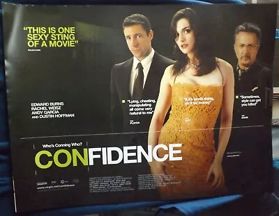 Confidence   edward Burns Rachel Weisz Original Quad Cinema Poster • £7.99