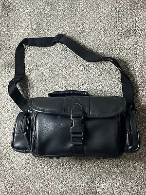 $35.99 • Buy Vintage Sony Black Leather Video Camera Bag, Camcorder Case With Strap 12.5 X6 