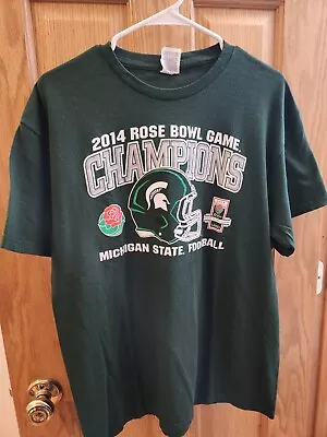 Michigan State Rose Bowl Champion Game T-Shirt 2014 Large • $25