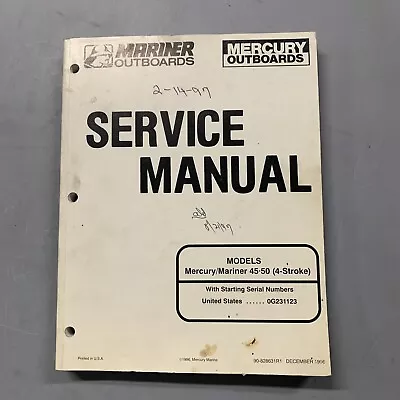 MERCURY Marine 40 - 45 - 50 - 50 Bigfoot (4-Stroke) Service Manual 90-828631R1 • $8