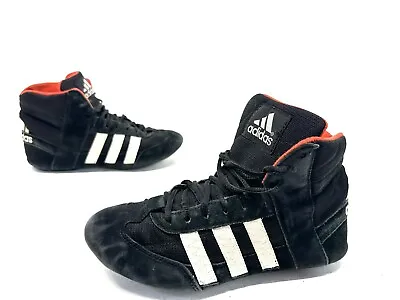 1990s Rare Vintage Adidas Black Red Wrestling Shoes Size 6 Hype Beast Protege • $77.15