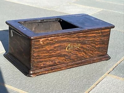 Antique Edison Home Cylinder Phonograph Oak Wood Lower Base Bottom Case Part • $59.99