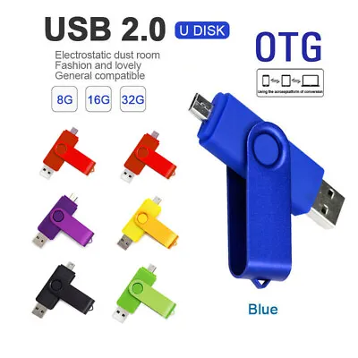 USB 2.0 Micro Flash Drive 32GB 128GB 64GB 16GB 8GB OTG USB Stick Memory Pendrive • £4.74