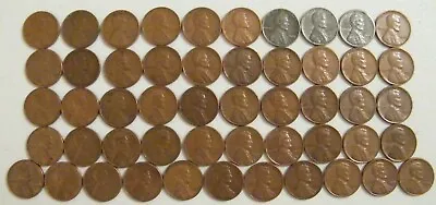 $9.95 • Buy Complete Set 1941-1958 PDS Lincoln Wheat Penny Cent Set 51 Coins US Mint