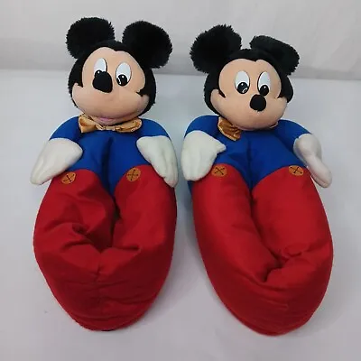 Vintage Disney Mickey Mouse Carousel By Guy Adult Medium Red Blue Stuffed Plush • £13
