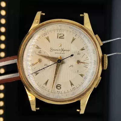 Baume & Mercier 18k Yellow Gold Vintage Mechanical Men’s Watch / Rare • $1785