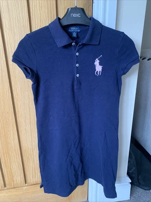 £9.99 • Buy Girls Genuine Ralph Lauren Polo Dress Blue Age 8-10 Yrs