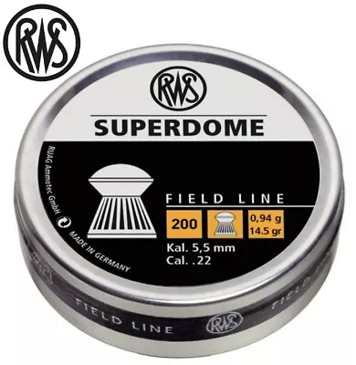 RWS Superdome .22 Pellets Domed Field Line 200ct 14.5 Grain Umarex 2317407 • $13.27