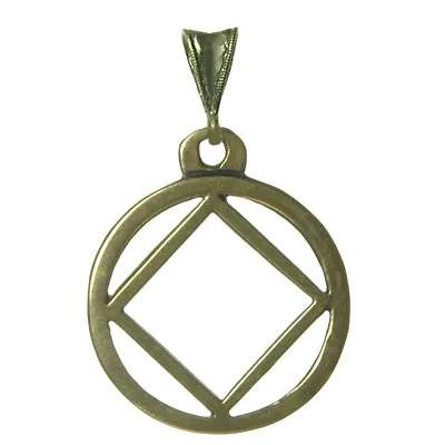 NA Narcotics Anonymous Jewelry Symbol Pendant #1163 Medium Size Brass  • $8.95