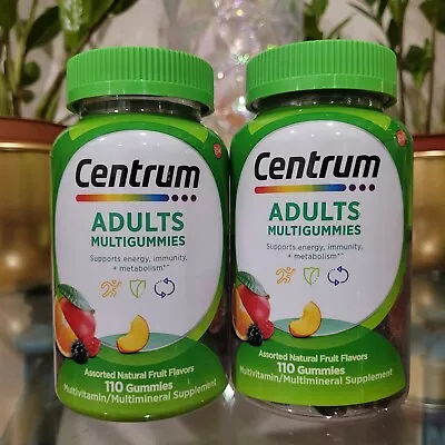 2x Centrum Multigummies Adult Multivitamin Supplement Assorted Fruit 110ct • $15.90