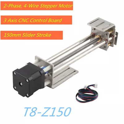 CNC Z Axis Slide Table 150mm Linear Motion Milling With Motor 3Axis Engraver USA • $48.45