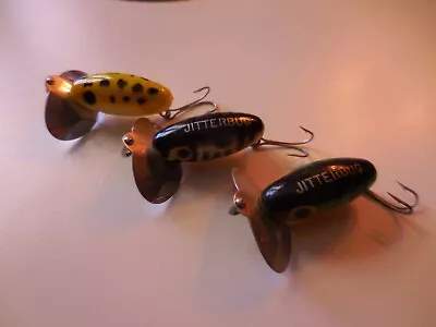 3 Vintage Arbogast Fly Jitterbugs • $8