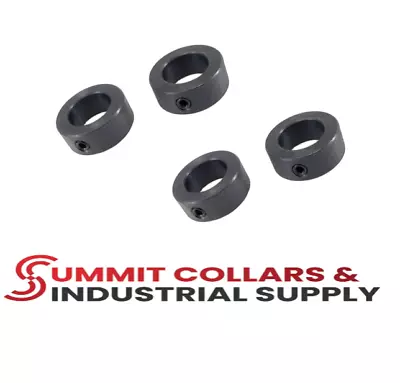 1/4  Inch Bore Set Shaft Stop Collar (4 Pcs) - Black Oxide Finish • $8.49