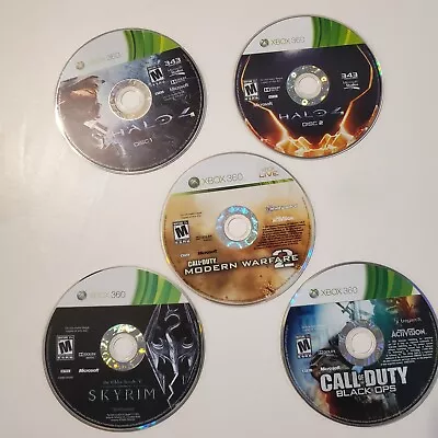 Xbox 360 Games Halo 4 Skyrim Call Of Duty Black Ops And Modern Warfare  • $19.95