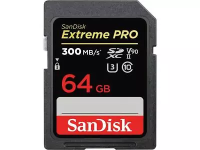 SanDisk 64GB Extreme Pro SDXC UHS-II Memory Card Speed Up To 300MB/s (SDSDXDK-0 • $64.99