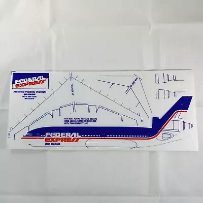 FEDEX Federal Express 1984 Styrofoam Glider Jet Plane Promotional Toy Kit RARE • $19.99