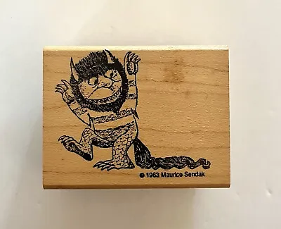 Where The Wild Things Are Maurice Sendak 1963 Kidstamps 2.5” X 2” Rubber Stamp • $30