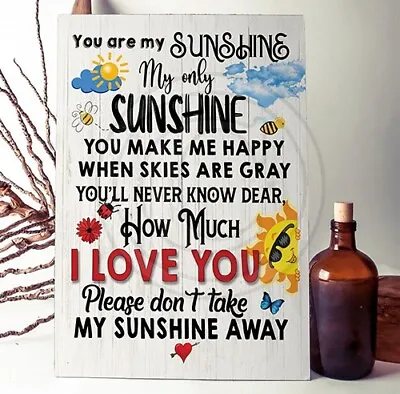 £8.99 • Buy You Are My SUNSHINE Wooden Sign, SUNSHINE Retro Wooden Sunshine Plaque