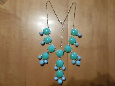 Mint Green Bubble Statement Chandelier Necklace - 22  - 25  W/extender • $13.50