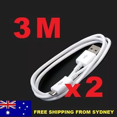 2 X 3 Meter Micro USB Data Cable Charger For SAMSUNG GALAXY S3 S4 S5 Note2 3 HTC • $92.29