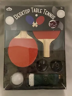 Indoor Mini Office Desktop Ping Pong Table Tennis Paddles Ping Pong Ball Netting • $12.33