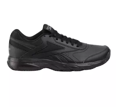 Reebok Work N Cushion Mens Trainers  FU7355 RRP €65 Triple Black CLEARANCE • £29.99