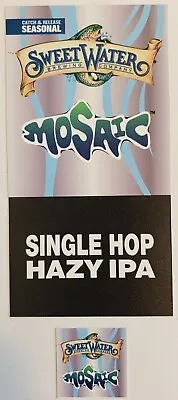 Sweetwater Brewing Company Mosaic Single Hop Hazy IPA Tap Handle Sticker New • $3.99