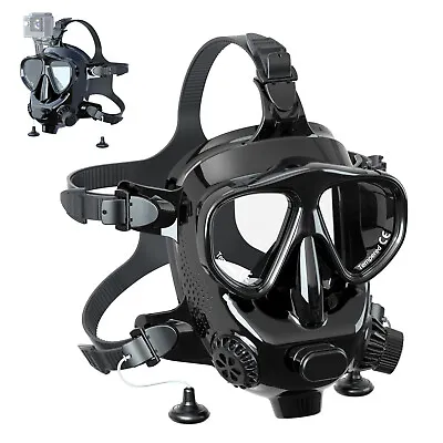 $195.79 • Buy 180° View Panoramic Full Face Scuba Diving Mask Support Scuba Tank For GoPro DJI