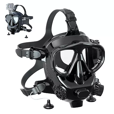 180° View Panoramic Full Face Scuba Diving Mask Support Scuba Tank For GoPro DJI • $195.79