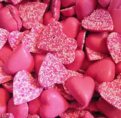 PINK HEARTS Pick & Mix Chocolate Candy Sweets Wedding Valentines Party • £2.99