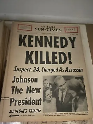 $100 • Buy JFK Assassination, Newspapers