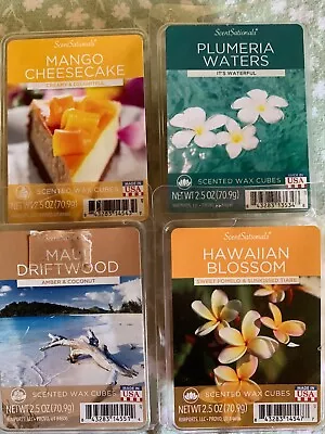 ScentSationals Wax Melts Lot Of 4 Maui Mango Plumeria Hawaiian • $14.99