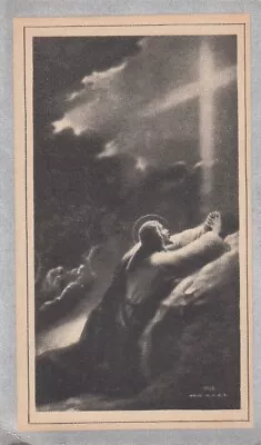  Vintage Catholic Holy Card - Jesus In The Garden - Indulgenced Prayers  • $3.99