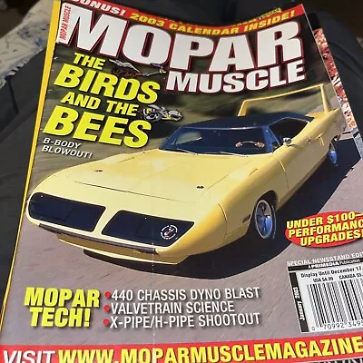 MOPAR MUSCLE Magazine January 2003D-100 P/U SUPER BIRD Calendar Included T119 • $7.99