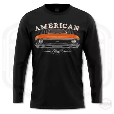 Men's 1969 Chevrolet Nova American Muscle Car Long Sleeve Shirt • $28.99