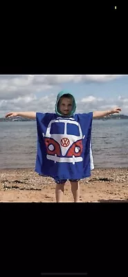 Bathroom Towel Poncho Beech Swimming Garden Shower Bath Volkswagen Campervan • £10.99