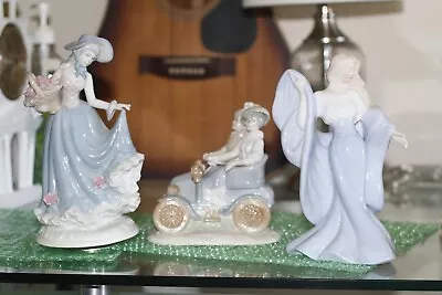 Vintage Lot Of 3 Gorgeous Lladro Style Porcelain Figurines GREAT PRICE!ANART KPM • $29.99