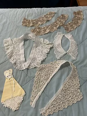 Antique & Vintage Lace Trim Collars Hankie Lot • $19.99