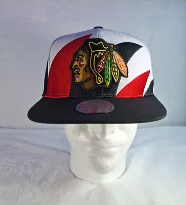 Chicago Blackhawks Mitchell & Ness Shark Tooth Style SnapBack Adjustable Hat • $33