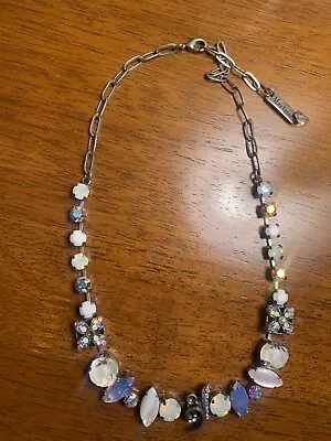 Mariana Necklace - Clear White & Simulated Opal Stones Swarovski Crystals • $75