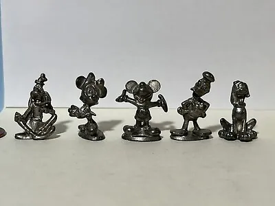 Walt Disney Character Metal Miniature Figurines Mickey Minnie Donald Pluto Goofy • $17.99