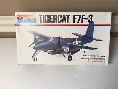 Monogram Vintage 1/72 Scale Model Airplane Kit Tigercat F7F-3. • $24.95