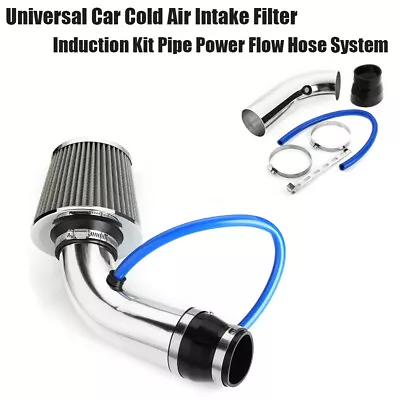 Universal Car Cold Air Intake Filter Induction Kit Pipe Power Flow Hose System • $25.99